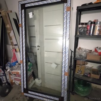 Nové balkonové dveře 103x203 dekor - walnuss terra - 3
