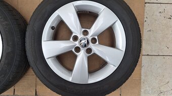 Alu kola Škoda 15" 5x100 letní pneu 185/60 R15 5-6mm Fabia - 3