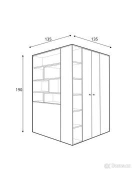 Dětská rohová skříň sigma - 3