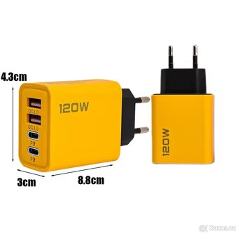 4-portová nabíječka QC 3.0 + PD pro iPhone, Samsung, Xiaomi - 3