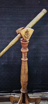 Dekorativní glóbus a dalekohled ze dřeva – stylové repliky - 3