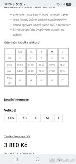 Plesové šaty, velikost S - 3