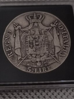 Vzácná,Originální 5 lire 1811 - 3