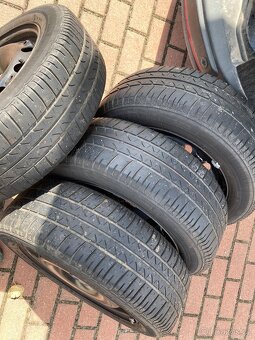 Plechové disky 15” 5x100 a letní pneu 185/60/R15 - 3