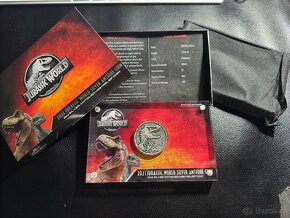 Stříbrná mince 2oz Antique JURASSIC WORLD 2021 lim. - 3