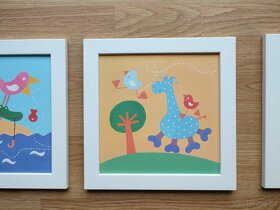 Sada 3 ks dětské obrázky - IKEA rozměr 29,5 x 29,5 cm - 3