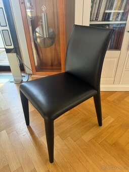 Sada 6 designových židlí B&B Italia z pravé kůže - TOP stav - 3