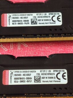 FURY HYPERX DDR3 2X8GB - 3