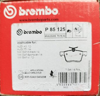 Brzdové destičky Golf VII - 3