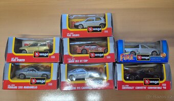 Modely Bburago 1:43, stáří cca 25 let - 3