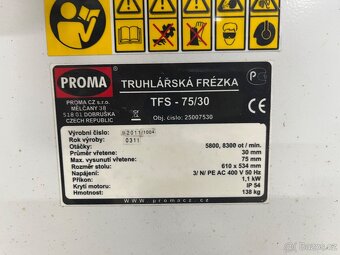 SPODNÍ FRÉZKA PROMA TFS-75/30 - 3