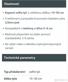 Selfie tyč - 3
