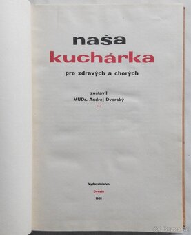 Kniha Naša kuchárka pre zdravých a chorých - 3