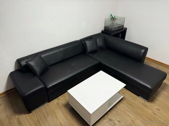 Kožený rozkladací gauč Pamil Meb L s UP - 3