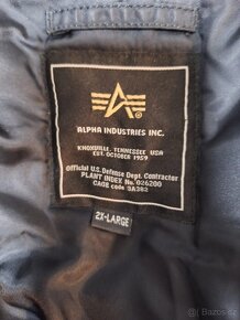 Bunda N2B bomber Aljaška XXL blk original Alpha Industries - 3