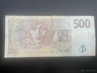 Vzácná bankovka 500 Kč s chybnými sériovými čísly - 3