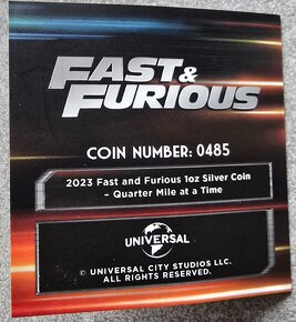 QUARTER MILE AT A TIME Fast and Furious 1 Oz 2023 - 3