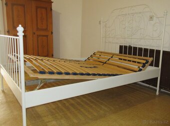Kovová postel + lamelový polohovací rošt +kvalitní matrace - 3
