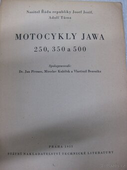 Kniha Motocykly Jawa 250,350,500 - Josef Jozíf, Adolf Tůma - 3