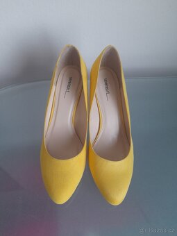 Žluté dámske lodičky 38 - 3