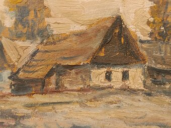 Obraz Jaroslav Štechr, Valašské chalupy, olej 57x43 - 3