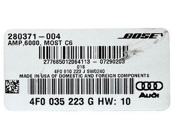 Zesilovač Bose 4F0035223G Audi A6 C6 4F r.v. 2006 - 3