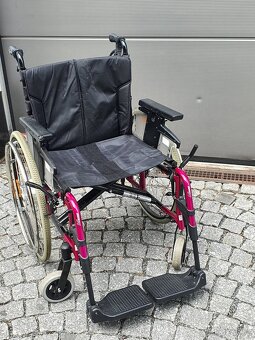 široký invalidní vozík XXL, 4 brzdy - 3