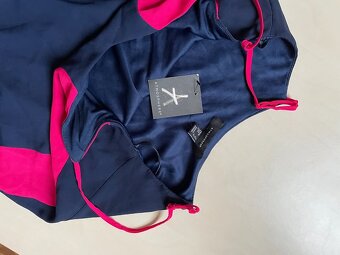 Nové šaty modré s růžovou vsadkou, vel S, Atmosphere - 3