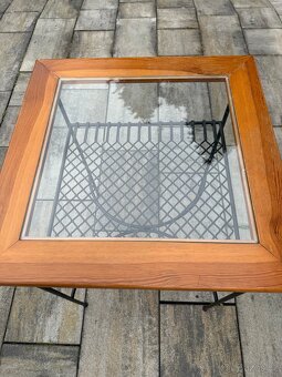 Stolecek kov a drevo - 3