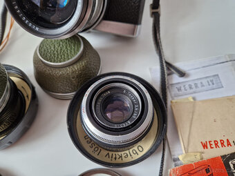Starý fotoaparát Werra Werramatic + 3x objektiv - 3