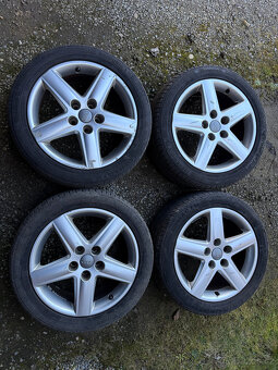 SADA ALU KOL 5x112 R17 ET45, LETNÍ PNEU BARUM - 3