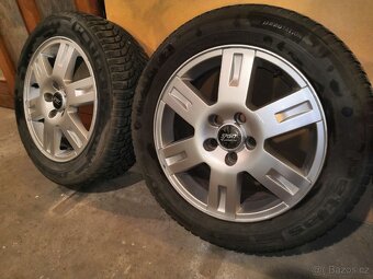 ORIGINÁL ALU KOLA FORD R16 + ZIMNÍ PNEU TOP STAV - 3