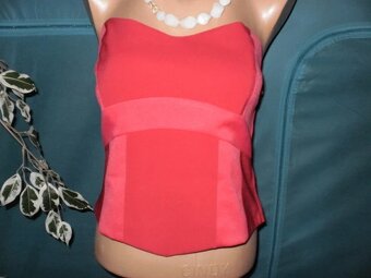 plesovy#korzet# top# bezrukavu# malinova# UK 14 - 3