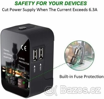 Cestovní nabíječka pro ČR,USA,UK,THAJSKO,JAPONSKO - 3