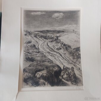 Karel štika dřevoryt s logem - 3