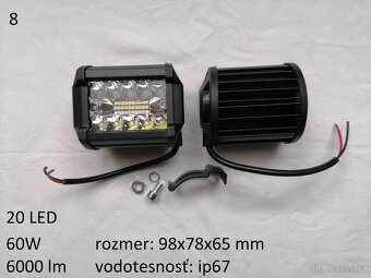 Prodám led diodové couvací pracovní světla rampa, combo - 3