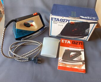Retro napařovací žehlička ETA 0271 s krabicí a návodem - 3
