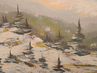 Obraz Jan Boža Pospíšil,Vysoké Tatry Gerlach1947,olej 61x71 - 3