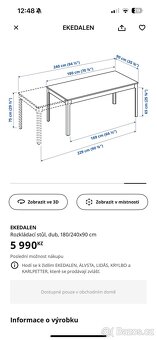 Rozkládací jídelní stůl jenom osobní odběr - 3