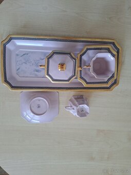 Přátelská souprava kávová, růžový porcelán - 3
