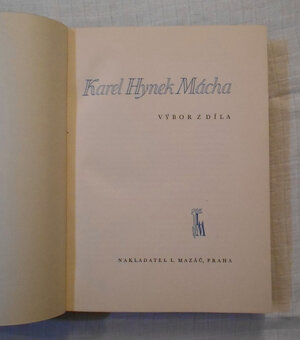 Karel Hynek Mácha - Výbor z díla - Mazáč Praha 1941 - 3