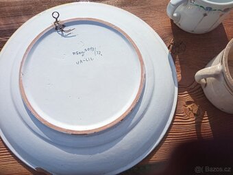 Hrníčky,talíř malov.r.1937,kalíšek na vajíčko,keramika,retro - 3