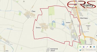 Prodej pole 14 829 m², Dvory, ev.č. 00638 - 3