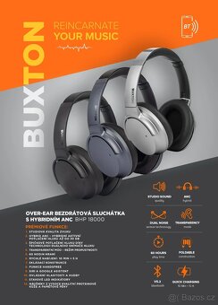 Sluchátka Buxton BHP 18000 Black Dilham - 3
