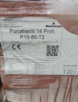 Cihly 140mm - Porotherm 14 profi - 3