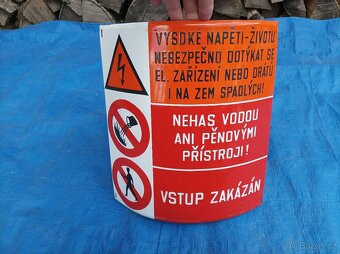 Smaltovaná cedule na sloup - 3