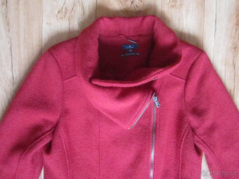 Vlněný kvalitní kabát Tom Taylor, vel. M/38, červený - 3