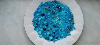 Skleněné korálky mix, české, 250g, 13 barev mixů - 3