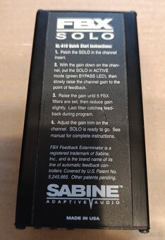 Sabine FBX SOLO SL-610. Omezovač zpětné vazby. - 3