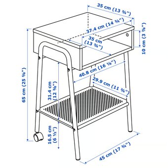 IKEA, SETSKOG Noční stolek, černá - 3